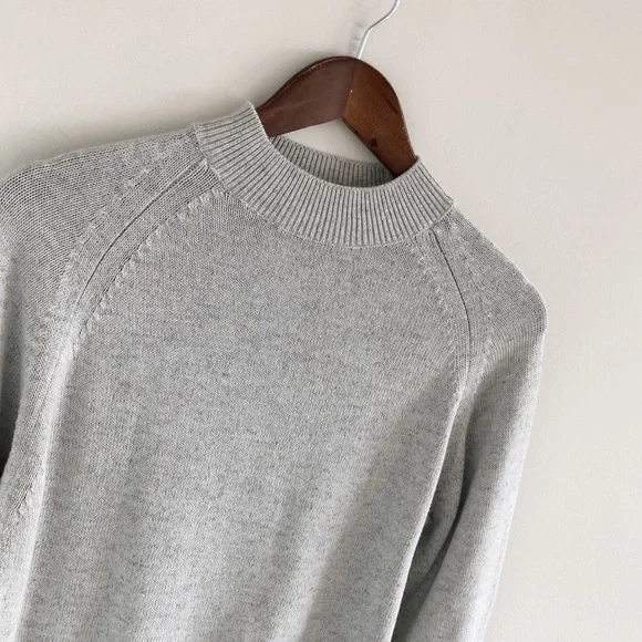 Everlane Crew Neck Sweater 100% Cotton Gray S - Picture 3 of 7
